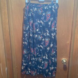 Vintage Ship N Shore Floral Paisley Maxi or Midi Skirt